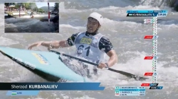 Sherzod Kurbanaliev UZB Men Canoe Heats / 2025 ICF Canoe-Kayak Slalom World Cup La Seu d'Urgell