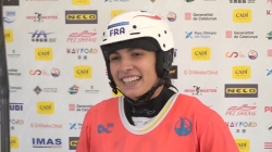 Angele Hug reflecting on a tough but rewarding kayak cross final race