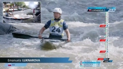 Emanuela Luknarova SVK Women Canoe Heats / 2025 ICF Canoe-Kayak Slalom World Cup La Seu d'Urgell