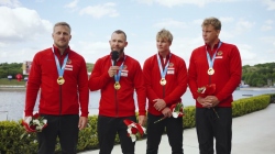 Germany K4 men 500m winners interview ENG / 2025 ICF Canoe-Kayak Sprint World Cup Poznan Poland