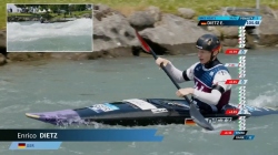 Enrico Dietz GER Men's Kayak Slalom Heats / 2025 ICF Canoe-Kayak Slalom World Cup Pau France