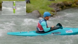 Hejie Zhang, China - Kayak Cross Time Trial /  2025 ICF Canoe Slalom World Cup Pau France