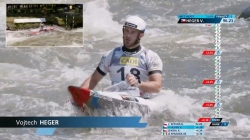 Vojtech Heger CZE Men's Canoe Heats / 2025 ICF Canoe-Kayak Slalom World Cup La Seu d'Urgell Spain