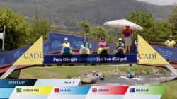 Men's Kayak Cross Heat 3 / 2025 ICF Canoe-Kayak Slalom World Cup La Seu d'Urgell Spain