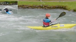 Iris Sommernes, Norway - Kayak Cross Heats /  2025 ICF Canoe Slalom World Cup Pau France