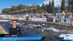 Joshua Joseph USA U23 Semi-Final 2024 ICF Canoe-Kayak Slalom Junior & U23 World Championships