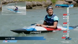 Jun Yi Ong SGP Men's Kayak Slalom Heats / 2025 ICF Canoe-Kayak Slalom World Cup Pau France
