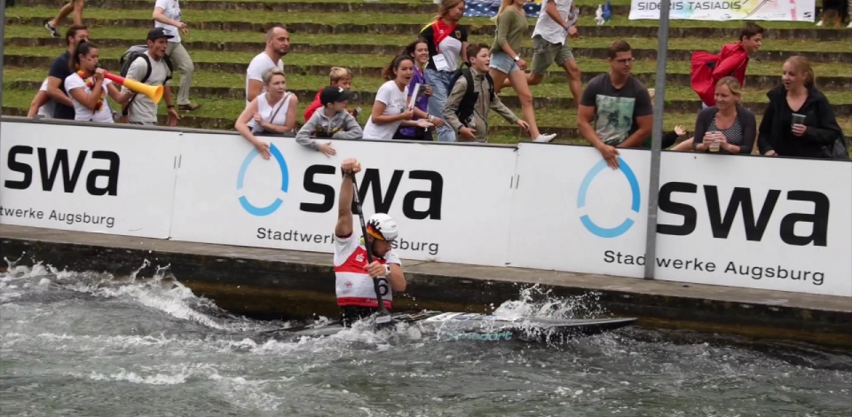 #ICFslalom 2017 Canoe World Cup 2 Augsburg - Sideris Tasiadis through to C1 Final