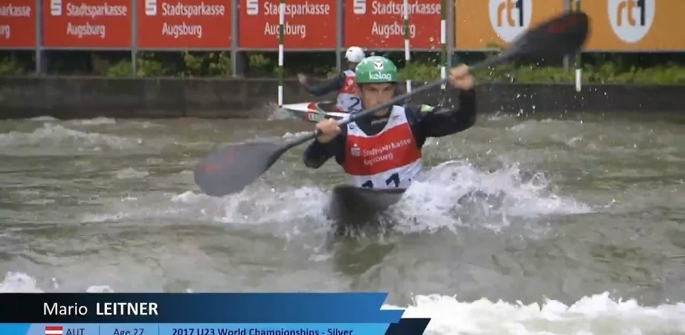Mario Leitner, Austria - Men's Kayak Semi-Final / 2024 ICF Canoe Slalom World Cup Augsburg Germany