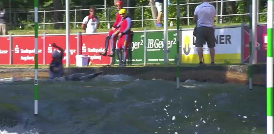 Tereza Kneblova Czech Republic Semi-Final / 2023 ICF Canoe-Kayak Slalom World Cup Augsburg Germany