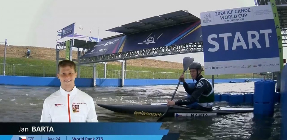 Jan Barta, CZE, Kayak Slalom, Semifinals / 2024 ICF Canoe Slalom World Cup Krakow Poland