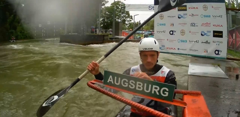 Isak Ohrstrom, Sweden - Men's Kayak Semi-Final / 2024 ICF Canoe Slalom World Cup Augsburg Germany