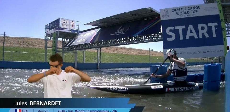 Jules Bernardet, France, Canoe Slalom, Final / 2024 ICF Canoe Slalom World Cup Krakow Poland
