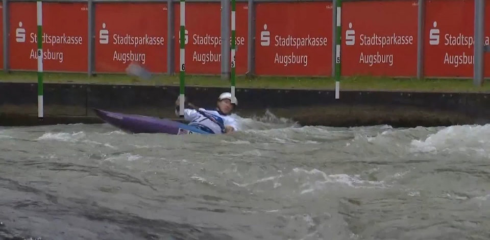 Ria Sribar, USA - Women's Kayak Semi-Final / 2024 ICF Canoe Slalom World Cup Augsburg Germany