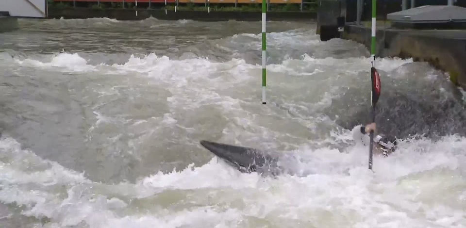 Dariusz Popiela, Poland - Men's Kayak Semi-Final / 2024 ICF Canoe Slalom World Cup Augsburg Germany