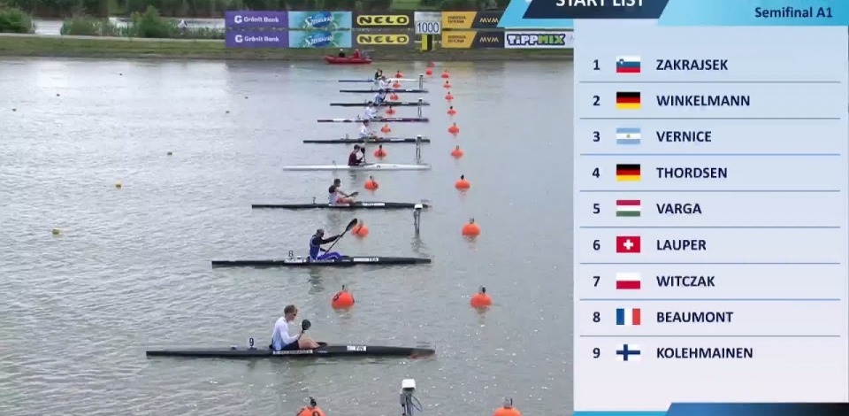 K1 Men's 1000m Semi Final A1 / 2024 Canoe-Kayak Sprint European Paris Olympic Qualifier Szeged