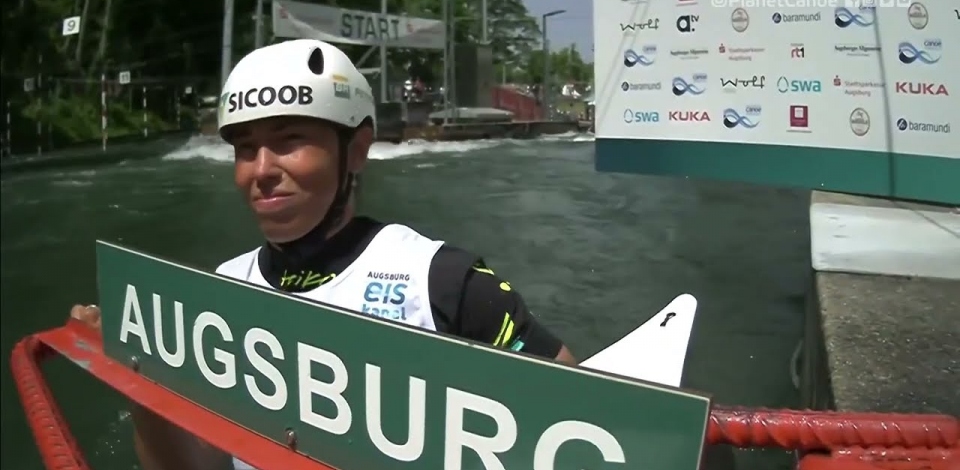 Ana Satila Brazil Semi-Final / 2023 ICF Canoe-Kayak Slalom World Cup Augsburg Germany