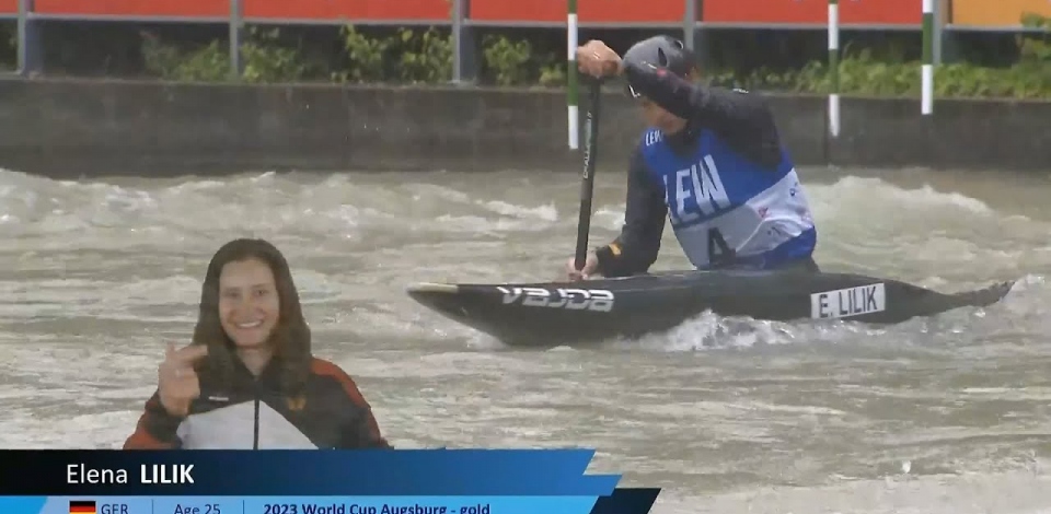 Elena Lilik Germany / Canoe Slalom Final / 2024 ICF Canoe Slalom World Cup Augsburg Germany