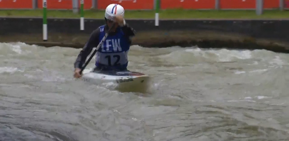 Angele Hug, France, Canoe Slalom, Semi Finals / 2024 ICF Canoe Slalom World Cup Augsburg Germany