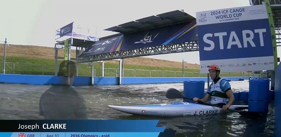 Joseph Clarke, GBR, Kayak Slalom, Semifinals / 2024 ICF Canoe Slalom World Cup Krakow Poland Joseph Clarke, GBR, Kayak Slalom, Semifinals / 2024 ICF Canoe Slalom World Cup Krakow Poland