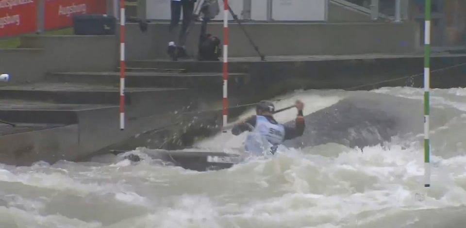 Timo Trummer, Germany, Canoe Slalom, Semi Finals / 2024 ICF Canoe Slalom World Cup Augsburg Germany