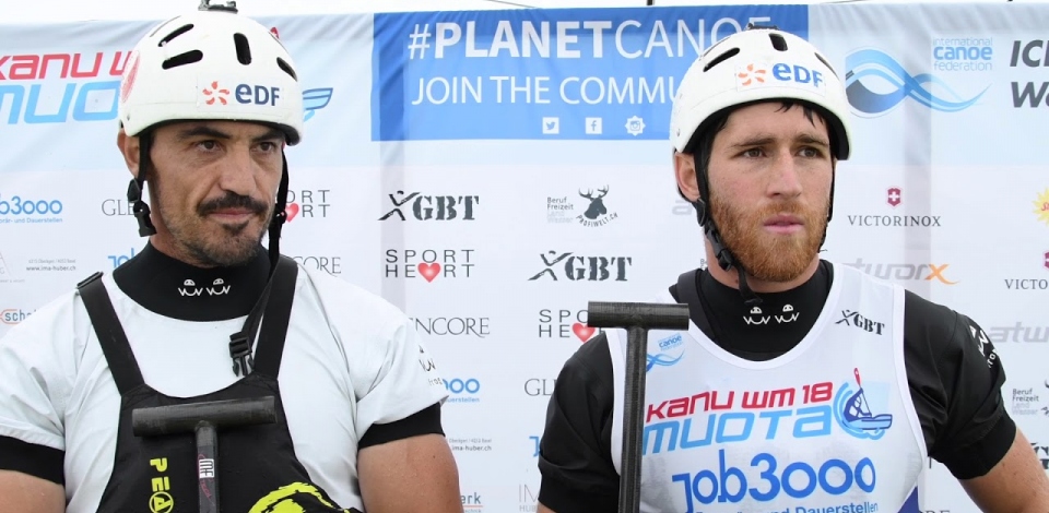 Santamaria & Dazeur FRA C2 Men Sprint Gold / 2018 ICF Wildwater Canoeing World Championships Muota