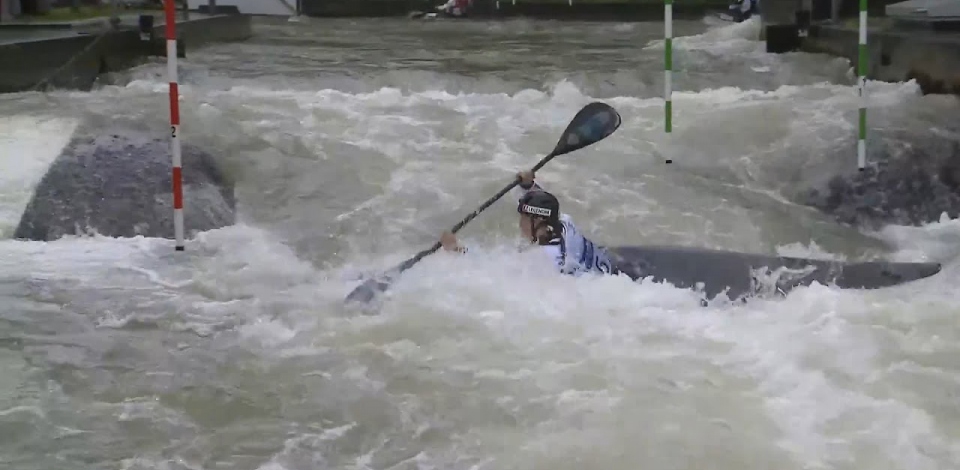 Camille Prigent, France - Women's Kayak Semifinal / 2024 ICF Canoe Slalom World Cup Augsburg Germany
