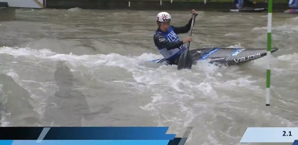 Tereza Kneblova, Czech, Canoe Slalom, Semi Finals / 2024 ICF Canoe Slalom World Cup Augsburg Germany