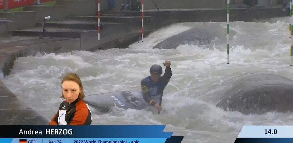 Andrea Herzog, Germany, Canoe Slalom, Semi Finals / 2024 ICF Canoe Slalom World Cup Augsburg Germany