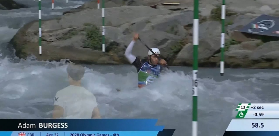 Adam Burgess, GB - Men's Canoe Semi-Final / 2024 ICF Canoe Slalom World Cup Ivrea Italy