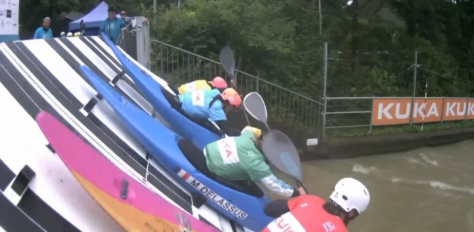 Women Kayak Cross - Quarter-Final 2 / 2024 ICF Canoe Slalom World Cup Augsburg Germany