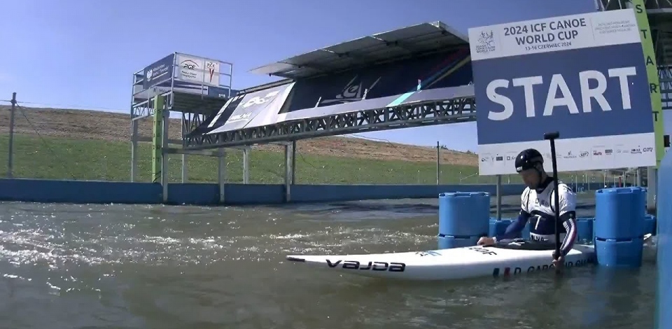 Denis Gargaud Chanut, France, Canoe Slalom SemiFinal / 2024 ICF Canoe Slalom World Cup Krakow Poland