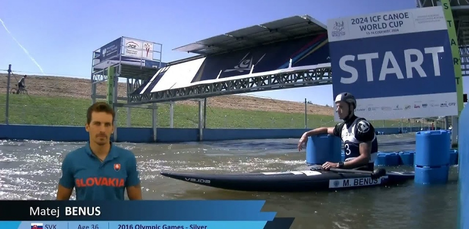 Matej Benus, Slovakia, Canoe Slalom Semi Final / 2024 ICF Canoe Slalom World Cup Krakow Poland