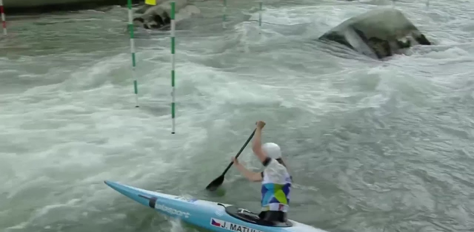 Jana Matulkova Czech Republic Semi-Final / 2023 ICF Canoe-Kayak Slalom World Cup Ljubljana Slovenia