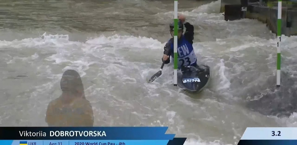Viktoriia Dobrotvorska, Ukraine, Canoe Slalom, Semi Finals / 2024 ICF Canoe Slalom World Cup Germany