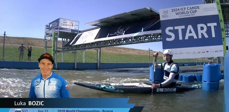 Luka Bozic, Slovenia, Canoe Slalom Semi Final / 2024 ICF Canoe Slalom World Cup Krakow Poland