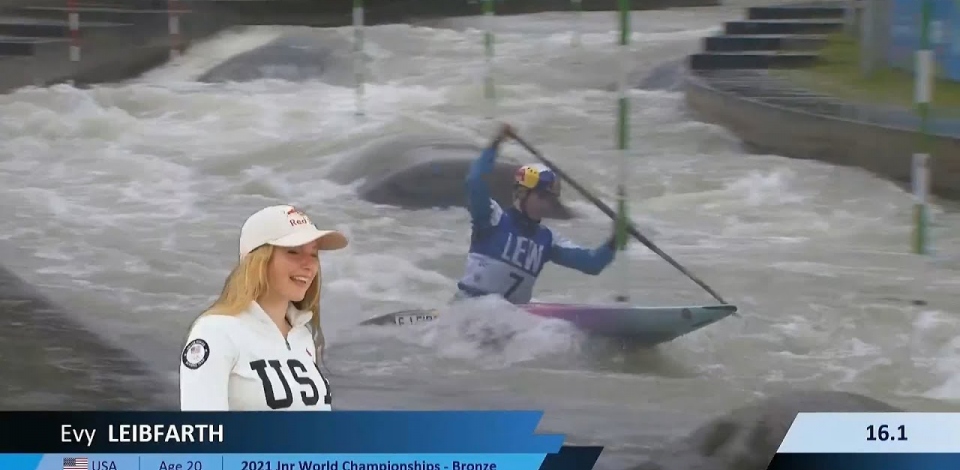 Evy Leibfarth, USA, Canoe Slalom, Semi Finals / 2024 ICF Canoe Slalom World Cup Augsburg Germany