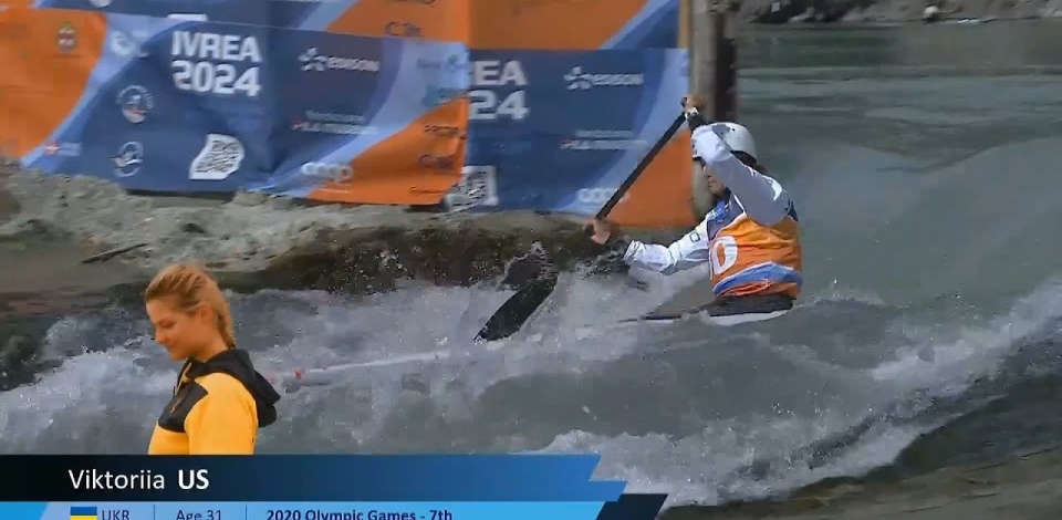 Viktoriia US / Canoe Final 2024 ICF Canoe Slalom World Cup Ivrea Italy