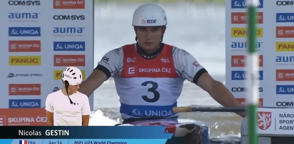 Nicolas Gestin, France, Canoe Slalom, Finals / 2024 ICF Canoe Slalom World Cup Prague Czechia