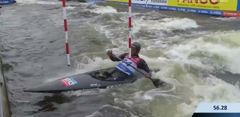 Yves Bourhis Senegal Semi-Final / / 2023 ICF Canoe-Kayak Slalom World Cup Prague Czech Republic