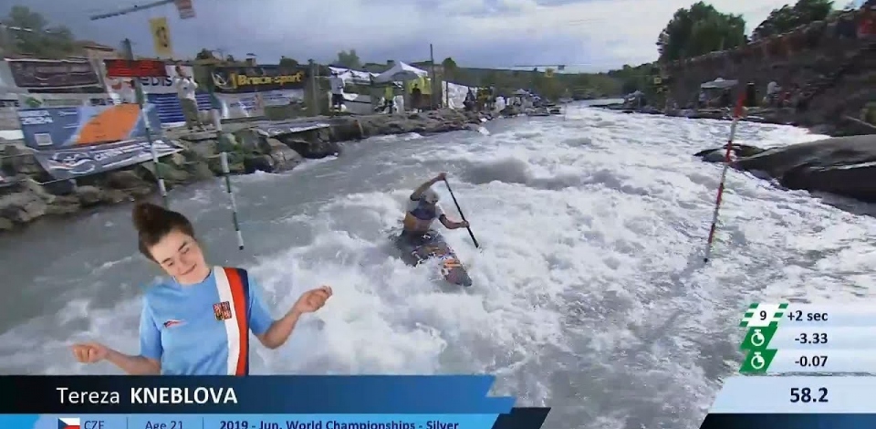 Tereza Kneblova, Czechia - Women's Canoe Semi-Final / 2024 ICF Canoe Slalom World Cup Ivrea Italy