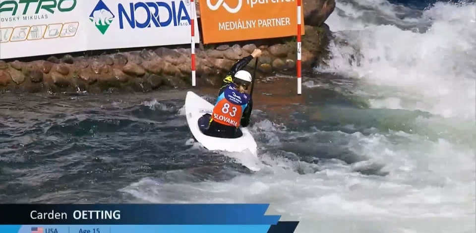 Carden Oetting USA U23 Semi-Final 2024 ICF Canoe-Kayak Slalom Junior & U23 World Championships