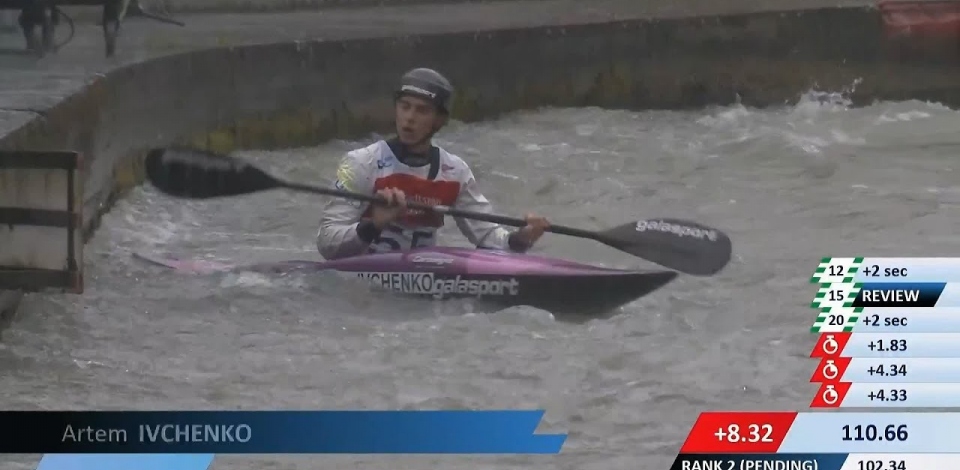 Artem Ivchenko, Ukraine - Men's Kayak Semi-Final / 2024 ICF Canoe Slalom World Cup Augsburg Germany