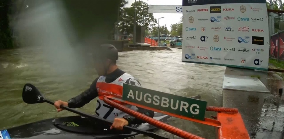 Martin Halcin, Slovakia - Men's Kayak Semi-Final / 2024 ICF Canoe Slalom World Cup Augsburg Germany Martin Halcin, Slovakia - Men's Kayak Semi-Final / 2024 ICF Canoe Slalom World Cup Augsburg Germany