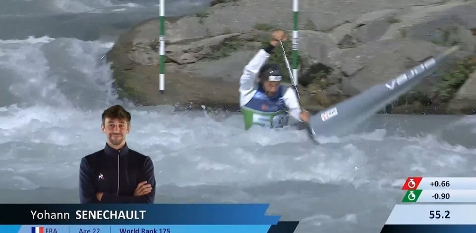 Yohann Senechault, France - Men's Canoe Semi-Final / 2024 ICF Canoe Slalom World Cup Ivrea Italy