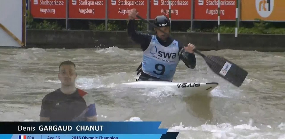 Denis Gargaud Chanut, France, Canoe Slalom, Semi Finals / 2024 ICF Canoe Slalom World Cup Augsburg