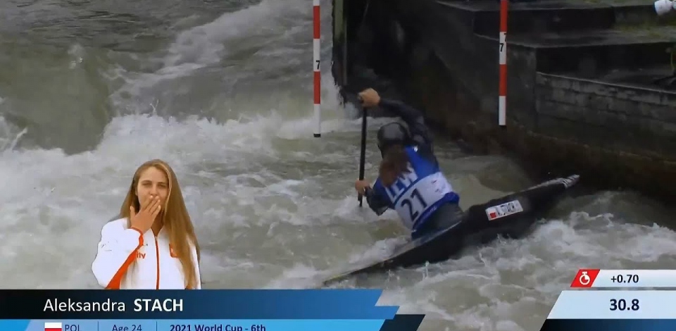 Aleksandra Stach, Poland, Canoe Slalom, Semi Finals / 2024 ICF Canoe Slalom World Cup Augsburg
