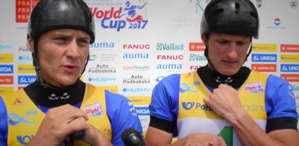 #ICFslalom 2017 Canoe World Cup 1 Prague - C2 Winners Jonas Kaspar and Marek Sindler