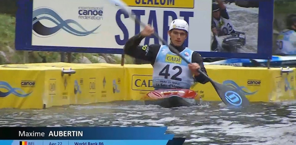Maxime Aubertin, Belgium - Kayak Semi-Final / 2024 ICF Canoe Slalom World Cup La Seu Spain