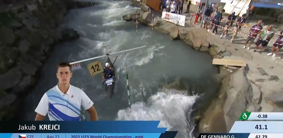 Jakub Krejci / Kayak Semi-Final / 2024 ICF Canoe Slalom World Cup Ivrea Italy